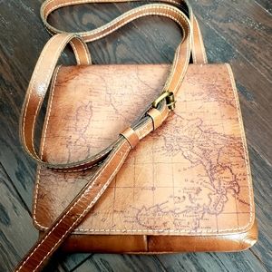 Patrisha Nash Grenada Map Print Crossbody Bag